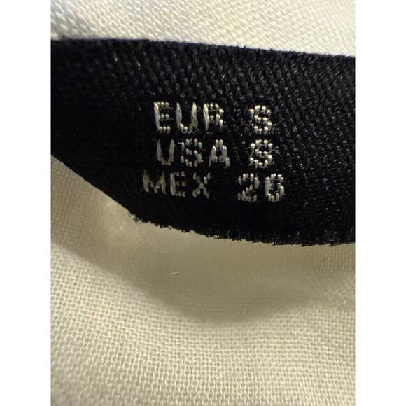 ZARA NWOT Women’s Contrasting Button-Up Midi Dress V-Neck Ecru Size S - Picture 7 of 9